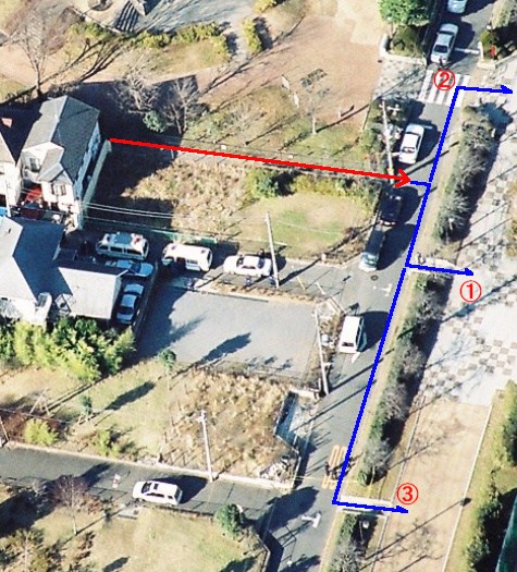 その後の飛び出しマンの予測経路