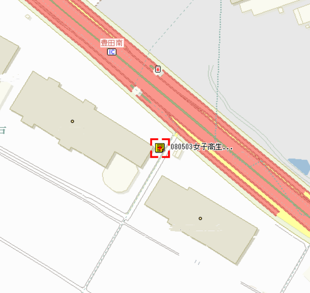 豊田女子高生殺害事件現場地図